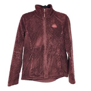 The North Face Women's Brown Full Zip Stand Up Collar Jacket Sweater Size Small